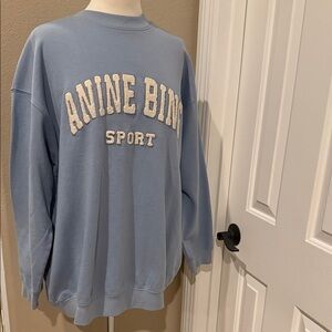 Anine Bing Sport Light Blue Sweatshirt oversized